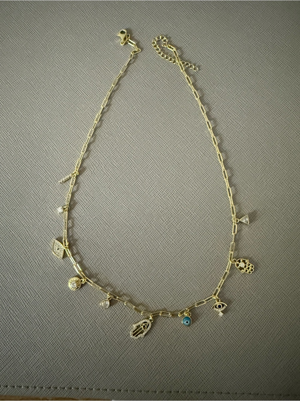 Evil Eye Charm Necklace - Gold Costume